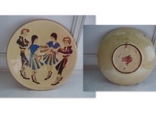 PLAT PUIGDEMONT DECOR DANSEURS  ESPAGNE SIGNE