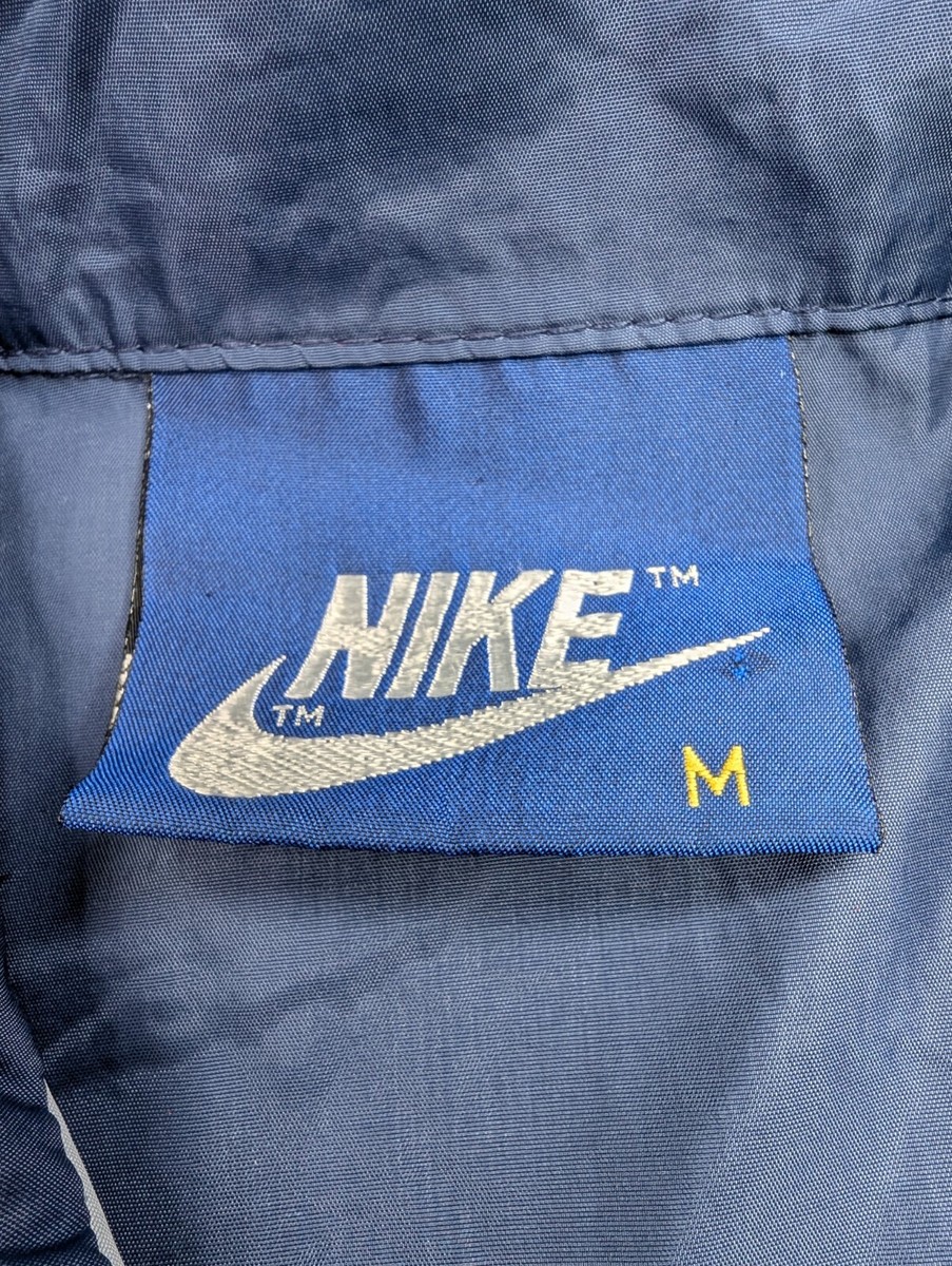 Vintage Nike Jacket Windbreaker Big Blue Tag Embroidered Swoosh
