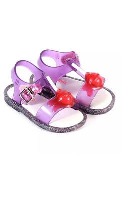 mar glitter jelly sandal mini melissa