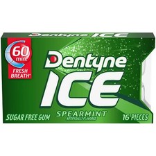 Dentyne Ice Sugar-Free Gum, Spearmint, 16 Count Pack of 9 