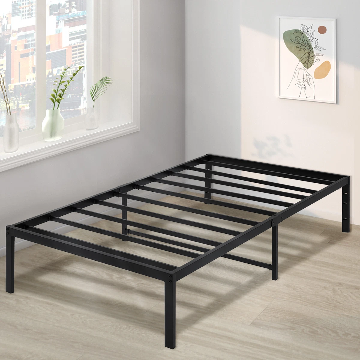 14 Inch Heavy Duty Twin Size Metal Platform Bed Frame Sturdy Steel