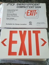 TCP Compact Exit Sign new Letter Red LED Emergency Exit Light Sign Fast Ship 
