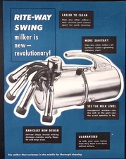 1952 Rite Way Swing Milker Brochure Rite-Way Products Co Chicago IL