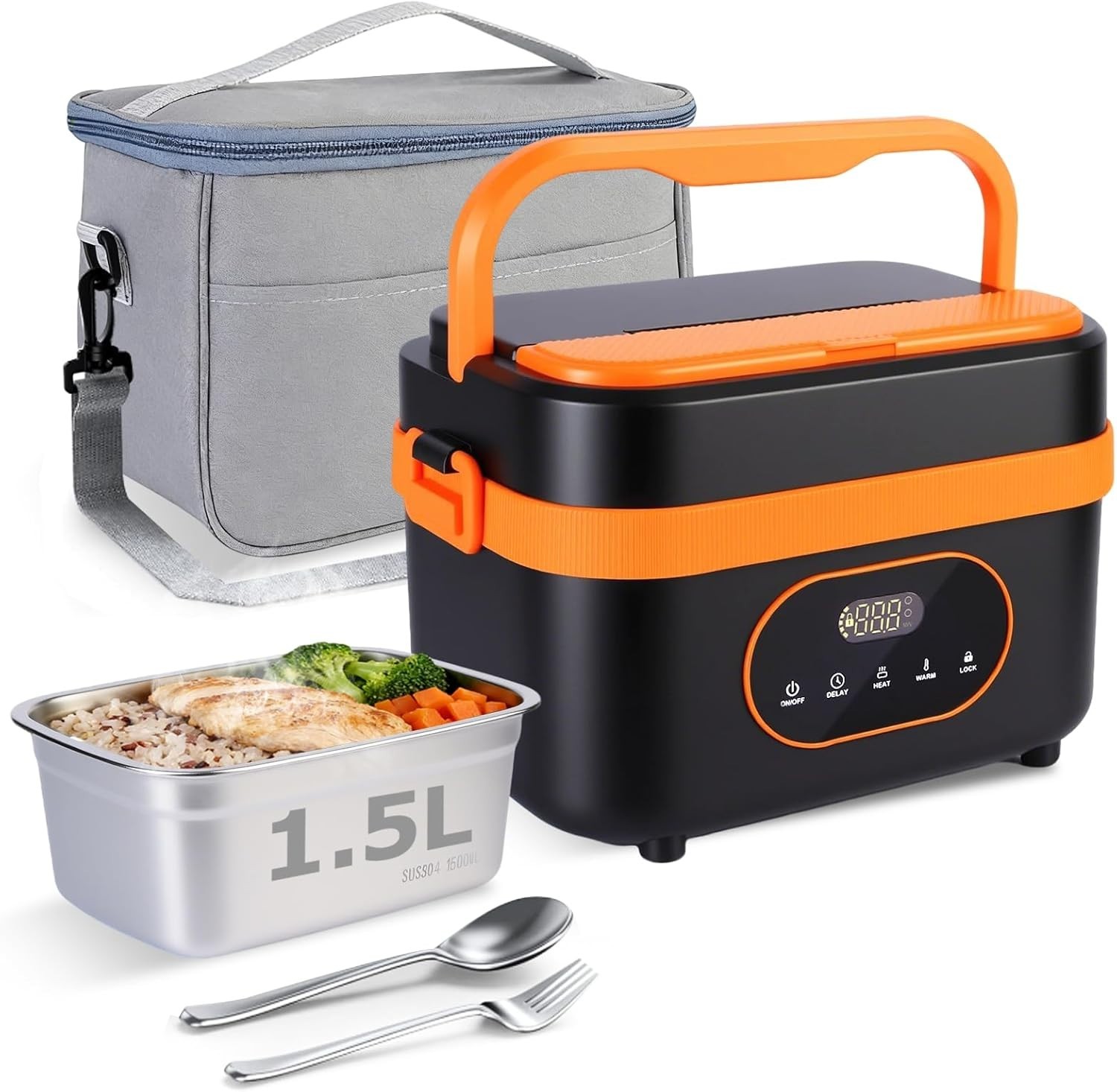 For Adults 1.5l Large Capacity Heated Lunch Box 2000