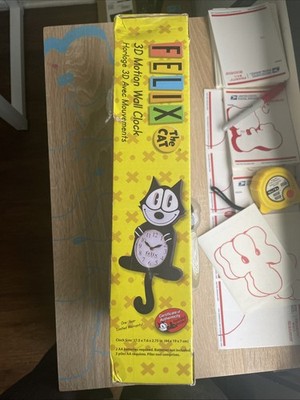 NJ Croce Felix The Cat 3-D Motion Wall Clock (CL600) for sale