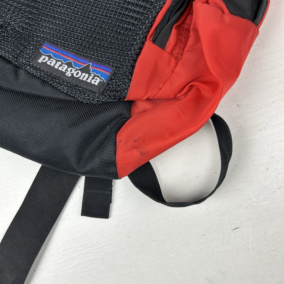 Vintage Patagonia Day Pack Backpack Black & Red Made In USA Hiker