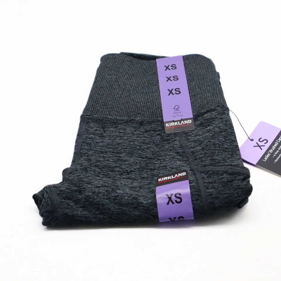 Legging Kirkland Signature para dama cepillado gris jaspeado XS - NUEVO Foto 4 de 4