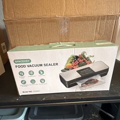 SPACEKEY VS8861 Vacuum Sealer Pulse Mode Built-in Cutter LED One-touch Dry/Moist