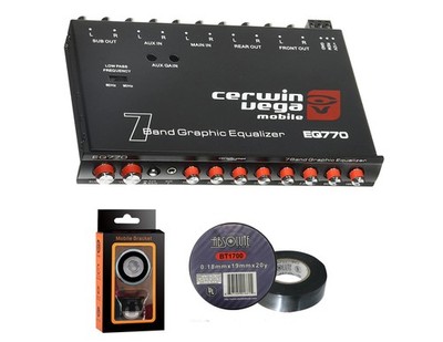 Cerwin Vega EQ770 7-Band Graphic Equalizer with Auxiliary Input+ Free Absolute