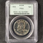 1958 50c Franklin Half Dollar Proof Gem Uncirculated OGH PCGS PR 66