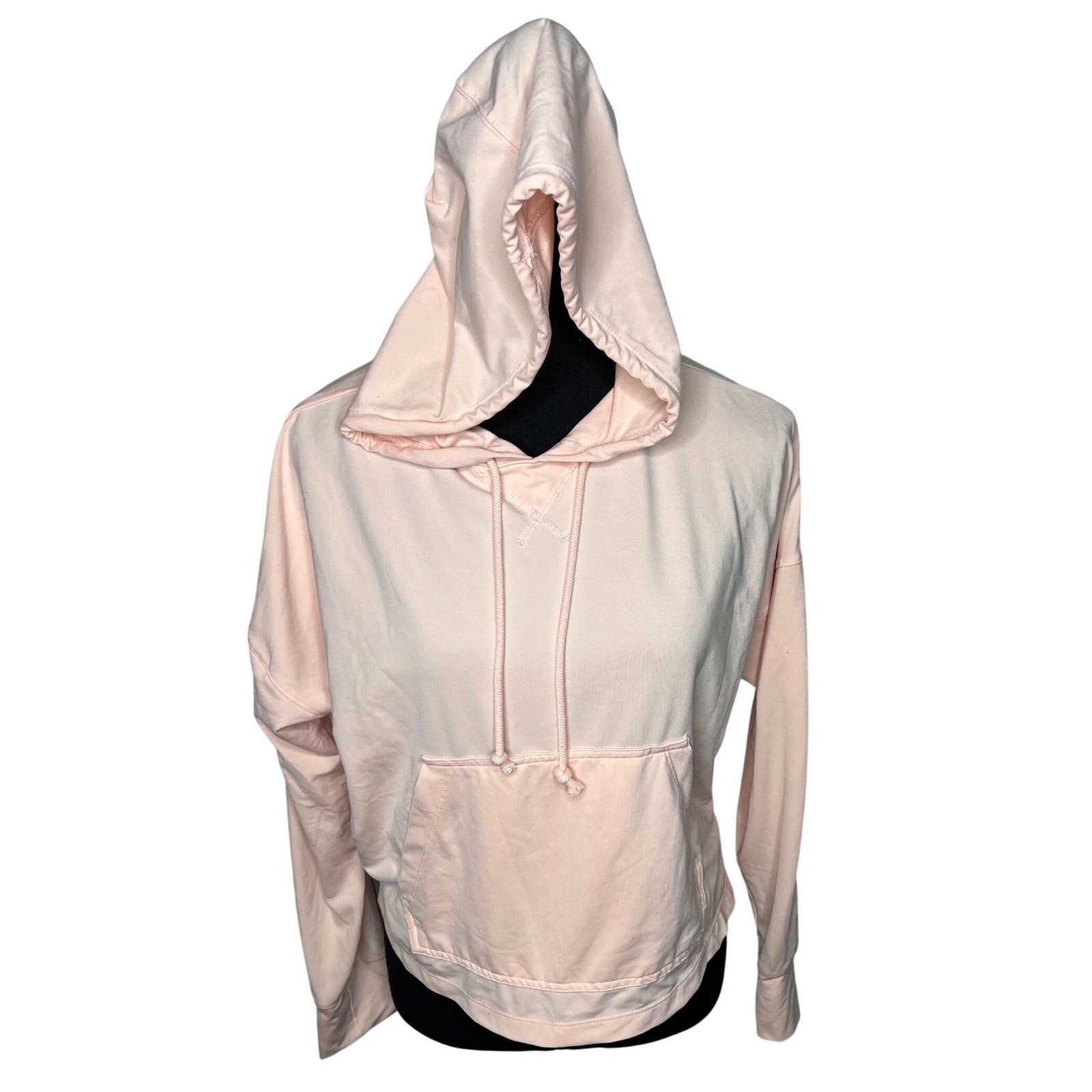 Nike Dri-FIT Womens Hoodie Pink Lightweight Sweatshirt Large Pullover Training
