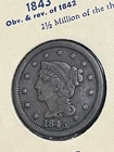 Photo of a 1845-P Large Cent from an eBay listing that sold on Jul 16, 2026