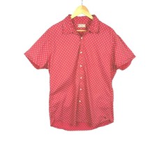 Scotch  Soda Mens 100 Cotton Short Sleeve Button Down Shirt XXL Red Coastal
