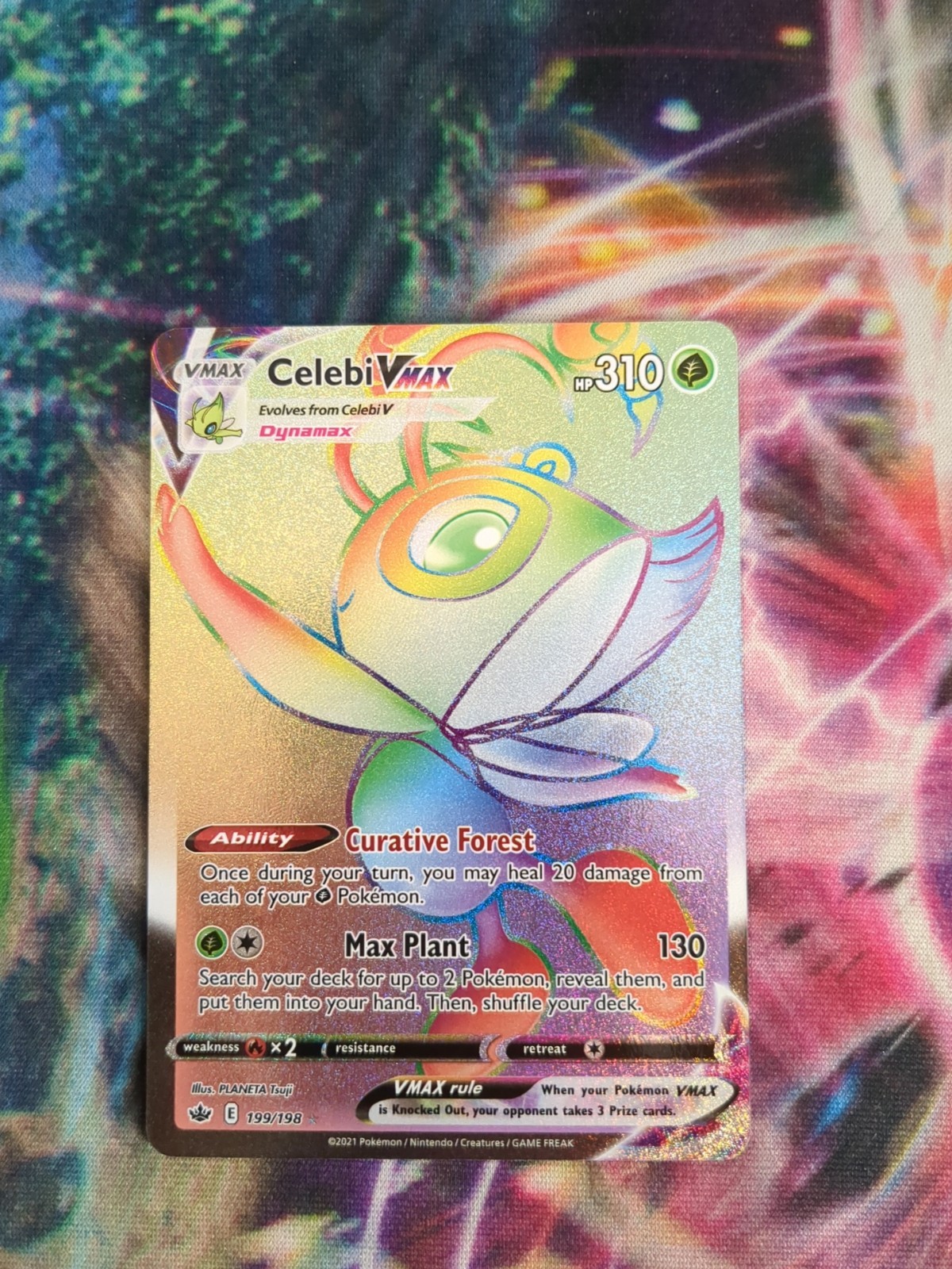 Celebi VMAX (Secret) 199/198 Swsh06: Sword & Shield - Chilling Reign Holo NM