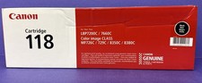 Genuine Canon 118 2662B001 Black Toner Cartridge - NEW SEALED Shelf Wear