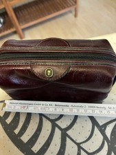 Reise Schuhputzset  mit Bürsten , Farbe Bordeaux, echt Leder