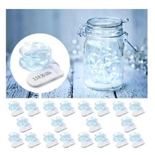 20-Pack Battery Operated Fairy Lights, 3.3ft Waterproof Silver String for Events