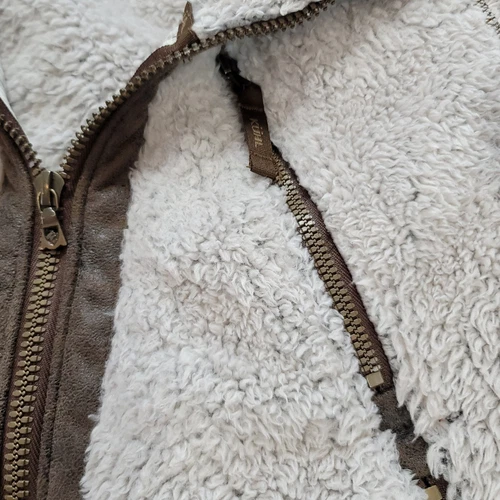 Kuhl Jacket Womens Small Beige Pile Flight Sherpa Fleece Hooded Coat Full Zip - Picture 3 of 12