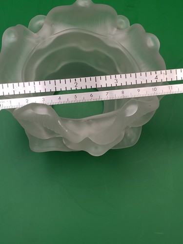 Antique Frosted Glass Light Lamp Shade Double Petal 2.25" Fitter Vintage - Imagen 9 de 10