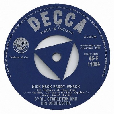 Cyril Stapleton And His Orchestra - Nick Nack Paddy Whack (7'')