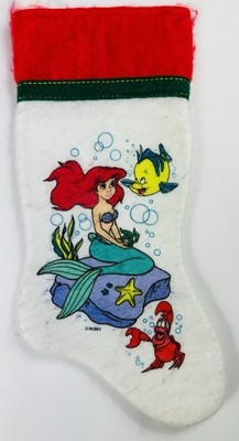 Vintage Disney The Little Mermaid Princess Ariel Holiday Christmas Stocking 14 