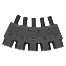 5PCS IEC 320 C13 Female Plug Adapter 3pin Socket Cord Rewirable Connector G8A5