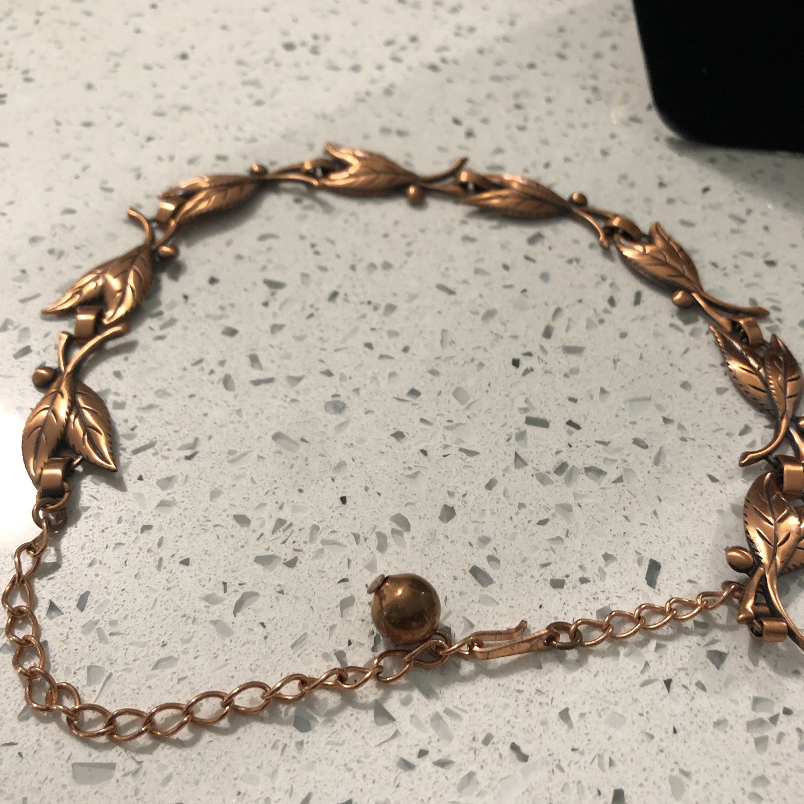 Unsigned Bell Trading Post copper leaf necklace a… - image 6