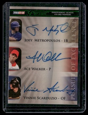 2010 TriStar Pursuit #157 Joey Metropoulos SN25 Autographs Green #/25