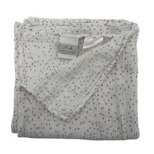ADEN ANAIS Baby Swaddle Blanket White Muslin Pink Gray Confetti Sleep Light