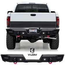 Vijay Steel Rear Bumper With Led Lights For 1994-2002 Dodge Ram 1500 2500 3500
