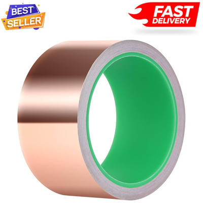 Copper Foil Tape with Conductive Adhesive for Guitar & EMI Shielding (2 x 33)