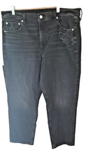 American Eagle Women's Dark Grey Stretch Ripped Skinny Jeans Size 18 NWOT
