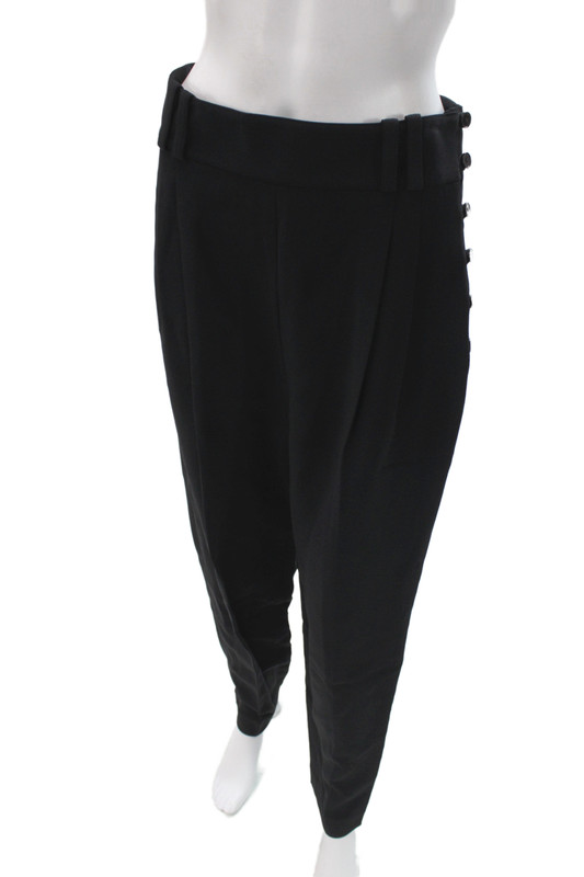 3.1 Phillip Lim Womens Dress Pants Black Solid Button Size 6