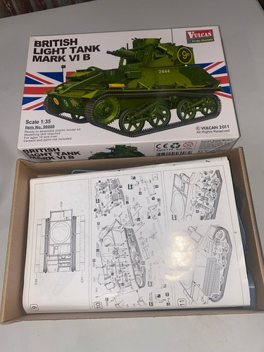 Serbatoio Vulcan scala 1/35 2011 BRITISH LIGHT TANK MARK VI B MODEL 56008 - scatola aperta - Foto 4 di 17