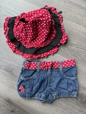 Vintage Gymboree 2011 Polka Dot Ladybug hat and shorts 3T