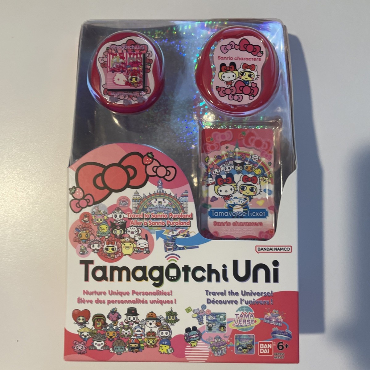 Bandai Tamagotchi Uni Sanrio Red Hello Kitty Bows English Edition