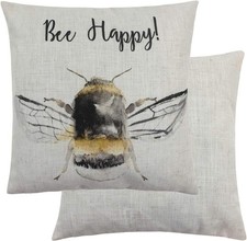 Image of Evans Lichfield Bee Happy Cushion Cover 43x43cm