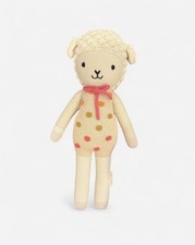 cuddle kind Handmade Lamb Stuffed Animal Doll Beige Multicolor Spots