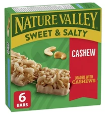 Nature Valley Granola Bars, Sweet and Salty Nut, Cashew, 6 Bars x 32g, 192g