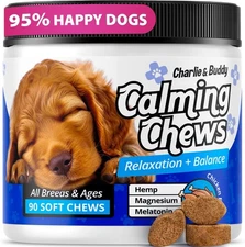 Calming Chews for Dogs Anxiety Relief Dog Calming Chews 90 Pcs Chicken Flavor