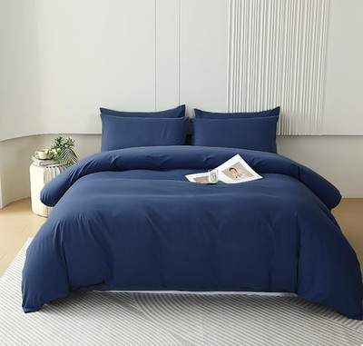 Navy Blue Full Comforter Set - Stylish & Cozy for Teens & Dorm Rooms