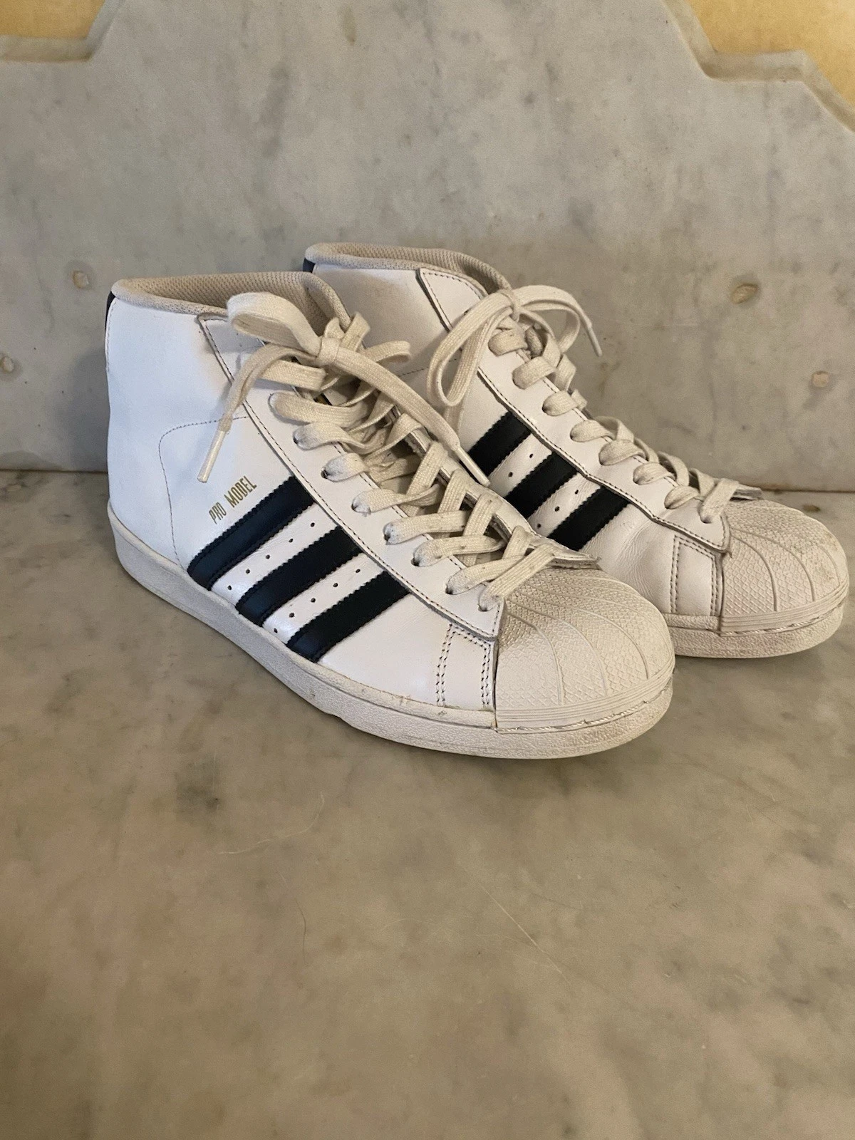 Scarpe da corsa Adidas uomo modello Pro S85956 bianche sneakers taglia 8 5