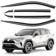 Tape-On 6pcs Window Visors Rain Guards For Toyota RAV4 2019-2025 | Low Profile
