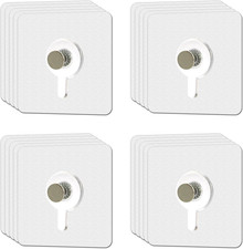 20 Pcs Heavy Duty Adhesive Picture Hooks   33 lbs Load No-Nail Wall Hangers, Wat