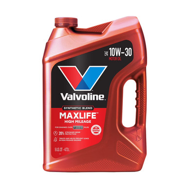 Valvoline High Mileage MaxLife 10W-30 Synthetic Blend Motor Oil 5 QT