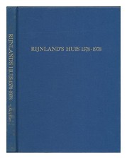 HART, G. 'T. Rijnlands Haus, 1578-1978 / G. 'T Hart, Archivar Von Rijnland 19