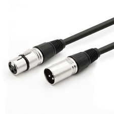 DREMAKE XLR Male to Female Speaker Cable 3 Pin Pro Audio Mic 10 ft, Black
