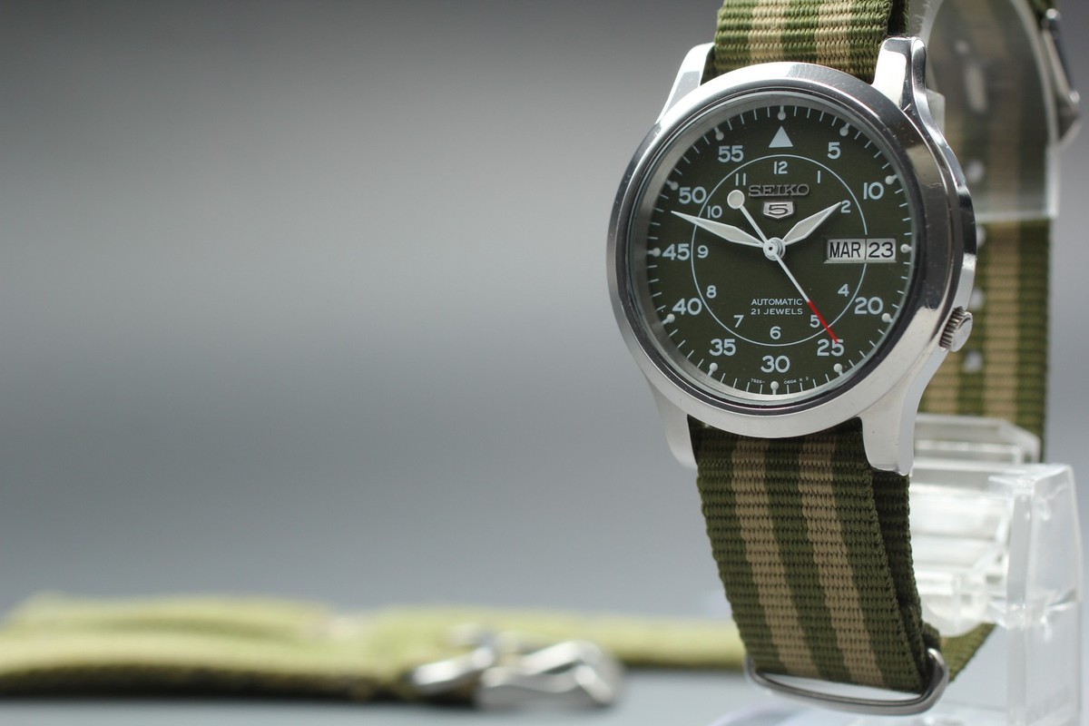 Near MINT] Seiko 5 7S26-02J0 SNK805K1 Green Dial 21J Men's AT