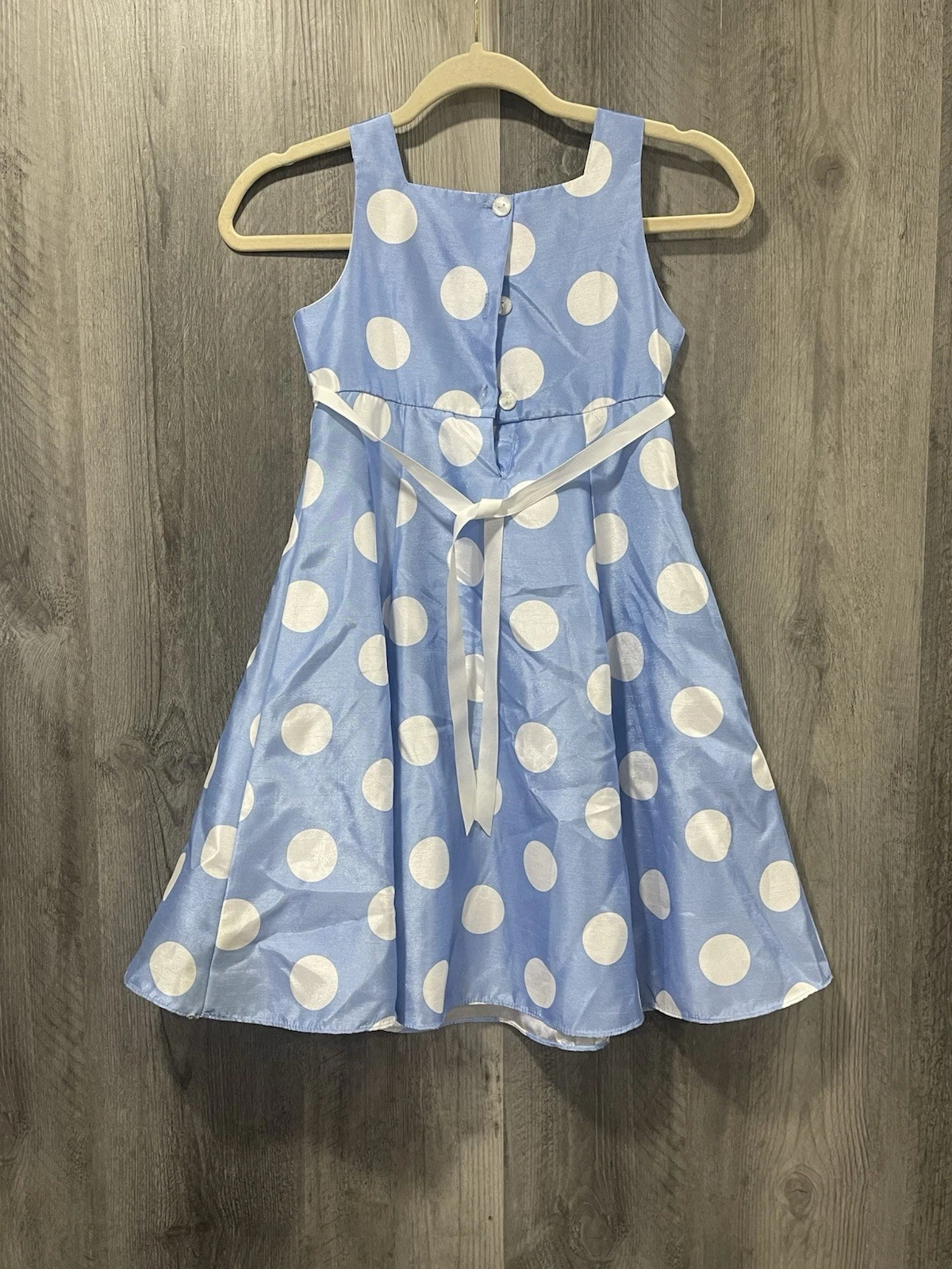 Cherokee Girls Light Blue & White Holiday Dress Sz 7
