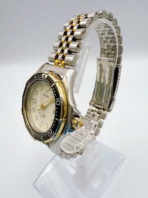 SEIKO SCUBA 200M 7N35-600A Quartz White Dial Watch Japan Vintage